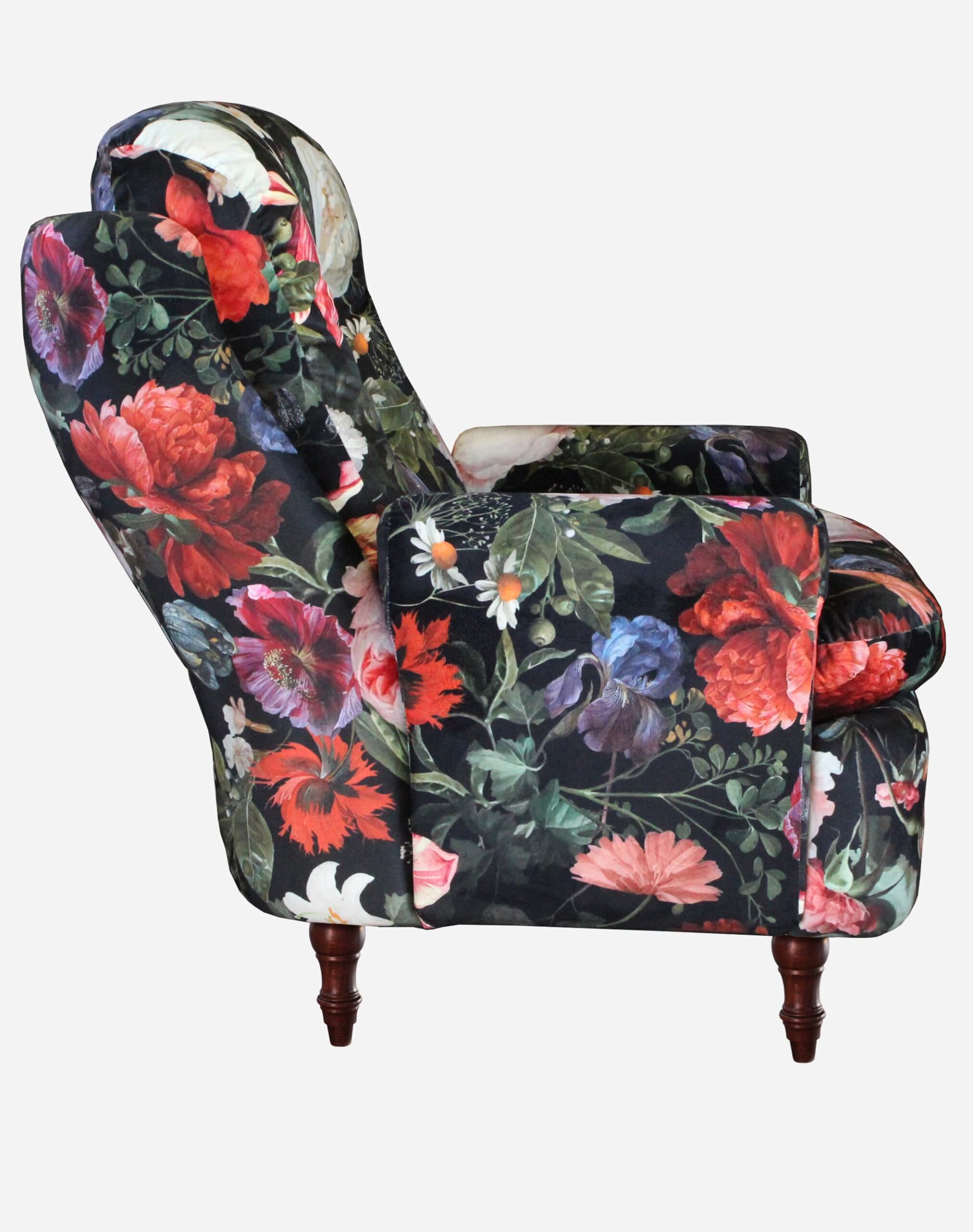 poltrona-in-velluto-nero-con-stampa-floreale-pezzi-unici