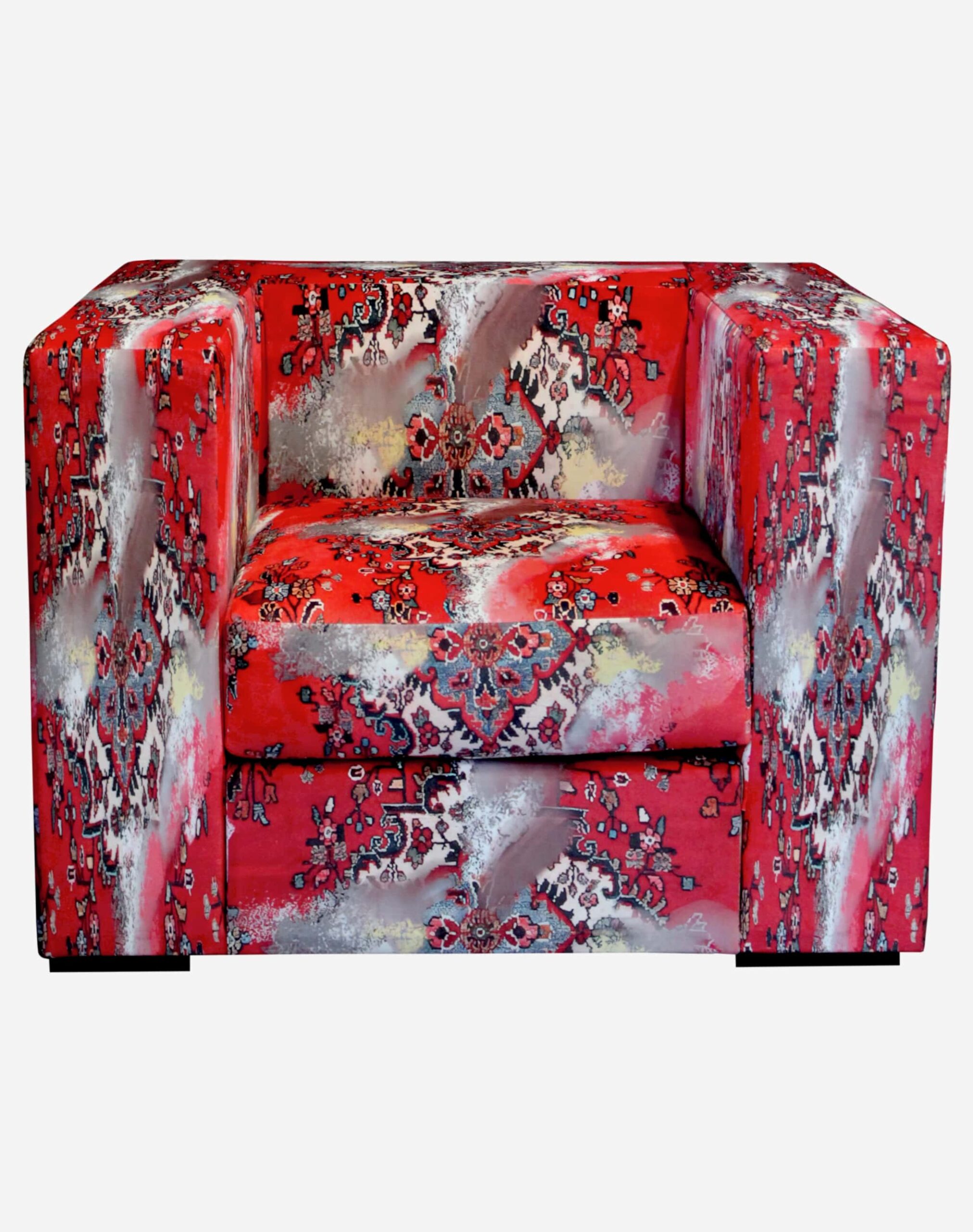 poltrona-in-velluto-rosso-con-stampa-fantasia-ideale-come-pezzo-unico